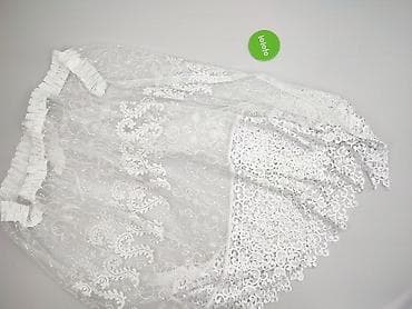 bluza robocza: Biały koronkowy woal/etola ślubna z haftem - Materiał: delikatny tiul — 2