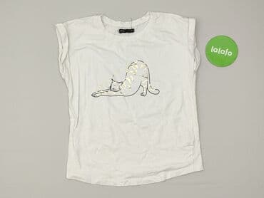 sinsay kapcie koty: Sinsay, T-shirt damski, rozmiar 2XS — 2