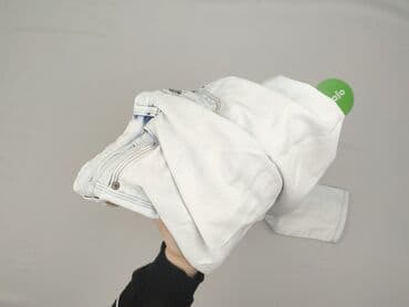 biale szerokie jeansy: Denim Collection, Jeansy dla mężczyzn, rozmiar S — 5