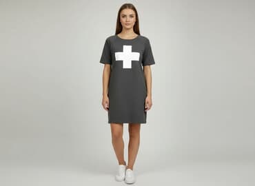 długa sukienka krzyżówka: Sukienka damska, rozmiar S — 1