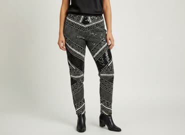 piżamy damskie allegro: Maya Deluxe, Spodnie materiałowe damskie, rozmiar XL — 7