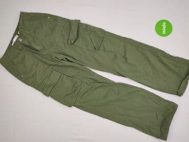 brązowe szerokie spodnie bershka: Bershka, Spodnie cargo damskie, rozmiar XS — 2