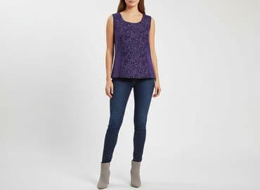 welurowa koszulka: Top damski, rozmiar XS — 1