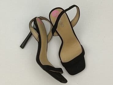 srebrne buty na słupku ccc: Sandals for women, size 39 — 1