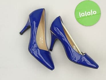 ccc srebrne sandały na obcasie: Półbuty damskie, rozmiar 36 — 5