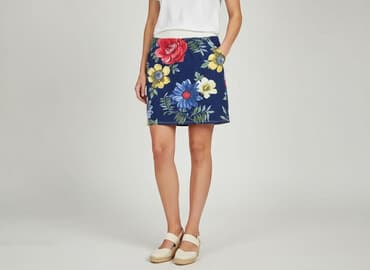 spódnice w drobne kwiaty: Spódnica damska, rozmiar S — 1