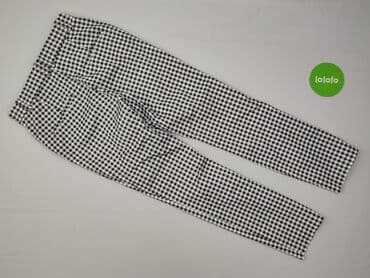 spodnie czerwone w kratę h m: H&M, Material trousers for women, size S — 3