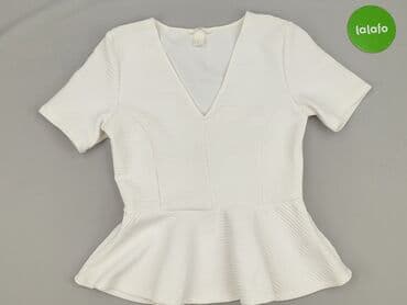 bluzka z baskinką biała: H&M, Bluzka damska, rozmiar S — 2