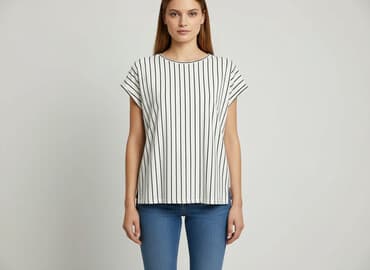 t shirty w biało czarne paski: Tom Rose, T-shirt damski, rozmiar M — 1