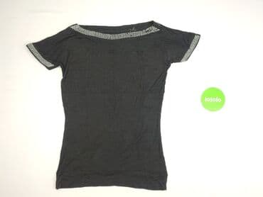 czarne bluzki krótki rękaw obcisła: Women's blouse, size S (EU 36) — 2