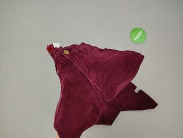 bordowe woskowane spodnie: Spodnie materiałowe damskie, S — 6