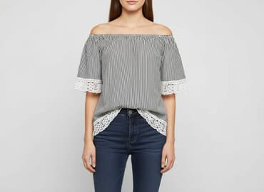 koszula wiya w paski: George, Bluzka damska, L — 8