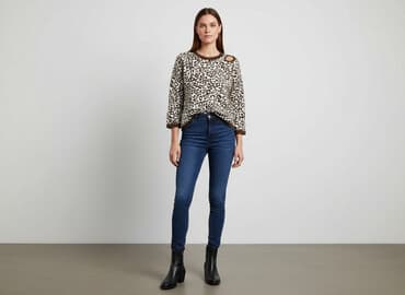 zara sweter w panterkę: Sweter damski, rozmiar M — 6