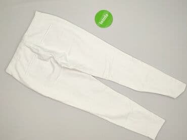 biale szerokie jeansy: Selected Femme, Spodnie materiałowe damskie, rozmiar S — 3