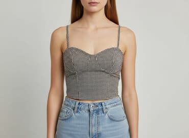 bluzka z miseczkami: Top damski, rozmiar S — 1