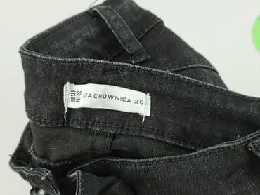 czarne skinny jeans: SZACHOWNICA, Jeansy damskie, rozmiar M — 4