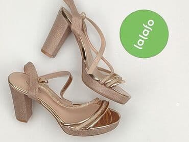 jakie buty do srebrnej sukienki: Sandały damskie, 37 — 3