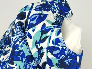 niebieska sukienka w kwiaty h m: H&M, Sukienka damska, rozmiar M — 7