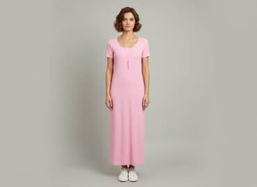 sukienki midi różowa: Sukienka damska, rozmiar L — 1