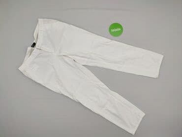 biale szerokie jeansy: Mango, Spodnie materiałowe damskie, rozmiar L — 2