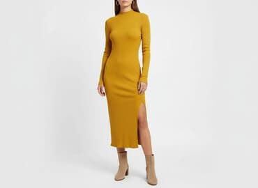 zara sukienka z prążkowanej dzianiny: Zign, Sukienka damska, rozmiar S — 1