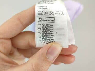 fioletowa koszulka h m: H&M Basic, T-shirt damski, rozmiar XS — 5