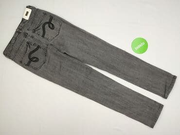 szare jeansy damskie stylizacje: Jeansy damskie, rozmiar S — 3