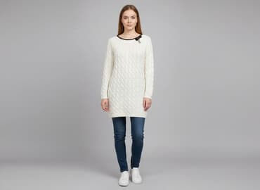 sukienka damska ecru: Sukienka damska, rozmiar S — 1