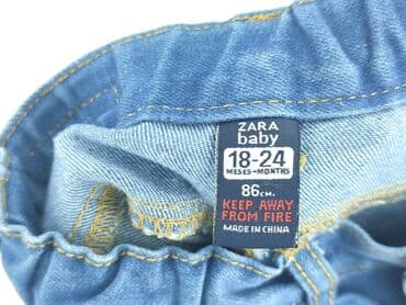 spodenki z paskiem wysoki stan: Spodnie jeansowe, Zara, 12-18 miesięcy, stan - Bardzo dobry — 4