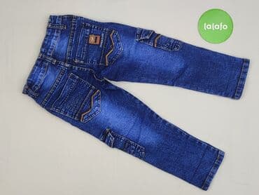 kombinezon szerokie spodnie: Spodnie jeansowe, 12-18 miesięcy, stan - Idealny — 3