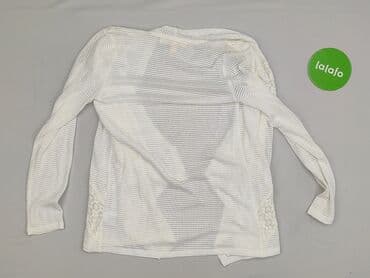 sweter z transparentnymi rękawami: Pink, Kardigan damski, rozmiar S — 4