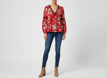 czerwona bluzki wieczorowe: Atmosphere, Bluzka damska, rozmiar L — 1