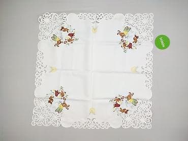 dekoracja na roczek: Obrus 72 x 74, kolor - Biały, stan - Idealny — 2