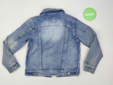dopasowany top z długim rękawem: Dziecięca kurtka jeansowa, 8 lat, 122-128 cm, stan - Idealny — 3