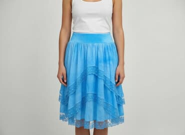 spódniczka alex biało niebieska: Spódnica damska, rozmiar One size — 5