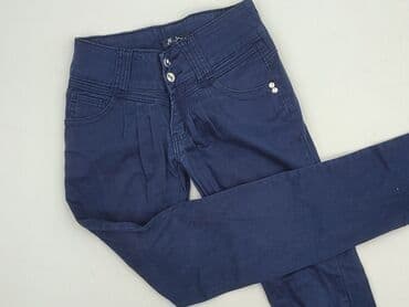 modne jeansy: Spodnie materiałowe damskie, rozmiar S — 1