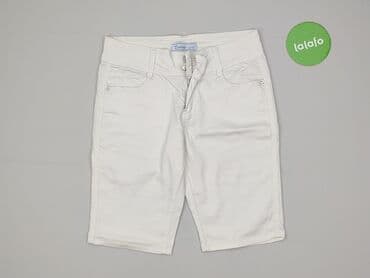 biale szerokie jeansy: Szorty damskie, rozmiar S — 2