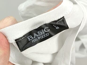 białe t shirty basic damskie: Basic, T-shirt damski, rozmiar L — 5