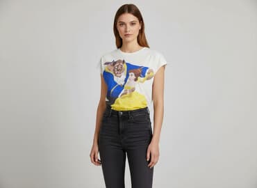 zara t shirty mickey mouse: Topshop, T-shirt damski, rozmiar M — 1