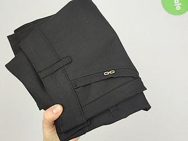 czarne cargo pull and bear: Spodnie materiałowe damskie, rozmiar M — 6