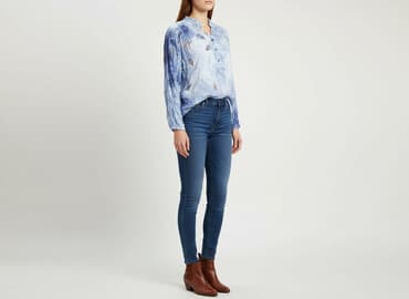 koszula damska z piórami: Women's blouse, size M — 1