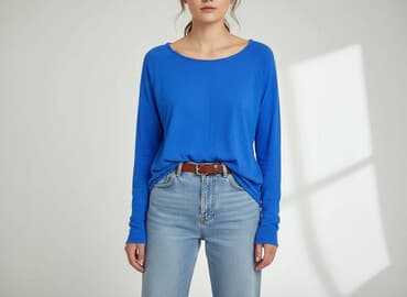 sweter piórkowy na drutach: Bluzka damska, rozmiar L — 5