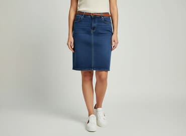 spódniczka jeansowe plus size: ANNA, Women`s skirt, size XL — 1