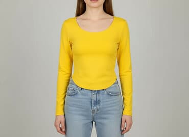 żółte bluzki z krótkim rękawem: Bluzka damska, rozmiar S — 5