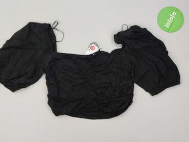 bluzka z bufiastymi rekawami: Sinsay, Top damski, rozmiar M — 2