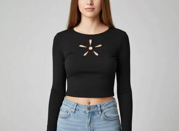 crop top spódnice: FB Sister, T-shirt damski, rozmiar M — 1