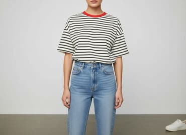 bluzki w paski sinsay: Sinsay, T-shirt damski, rozmiar 2XS — 1