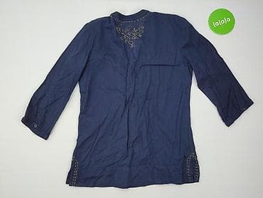 niebieska bluzka hm: H&M L.O.G.G., Tunika damska, rozmiar S — 3