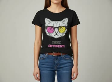 reserved koszulka w koty: T-shirt damski, rozmiar S — 7