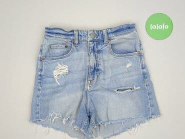 krótkie spodenki z wysokim stanem poszarpane: H&M, Szorty damskie, rozmiar S — 2